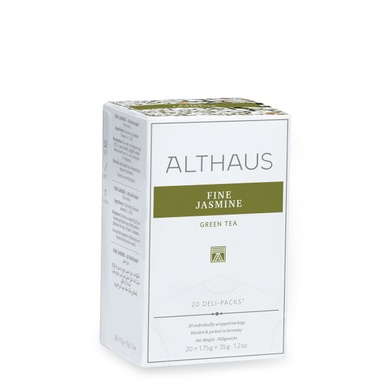 Чай зелений пакетований в конвертах Althaus DP Fine Jasmine картон (20шт*1,75г)