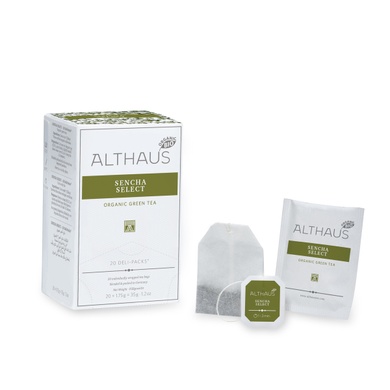Чай зелений пакетований в конвертах Althaus DP Sencha Select картон (20шт*1,75г)