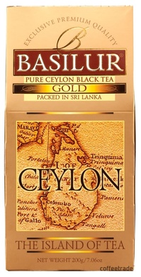 Чай чорний листовий Basilur Чайний Острів Цейлон Золотий картон 100г