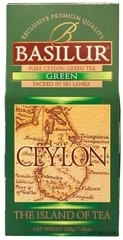 Чай зелений листовий Basilur Чайний Острів Цейлон Зелений картон 100г