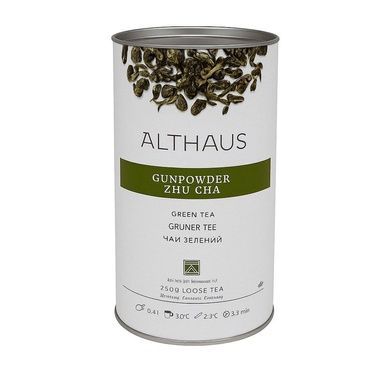 Чай зелений листовий Althaus Gunpowder Zhu Cha з/б 250г