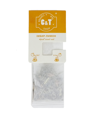 Чай травяний пакетований C&T Імбир та Лимон (20шт*3г)