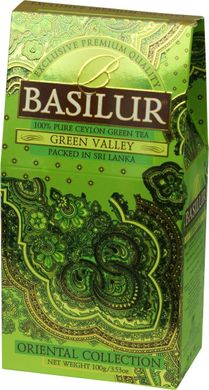 Чай зелёный листовой Basilur Восточная Коллекция Зеленая Долина картон 100г
