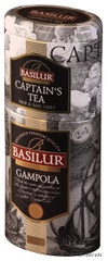 Чай чёрный листовой Basilur Цветы и Фрукты Цейлона Гампола + Капитанский чай ж/б 100г