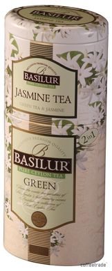 Чай зелёный листовой Basilur Цветы и Фрукты Цейлона Зелёный + Жасмин ж/б 125 г