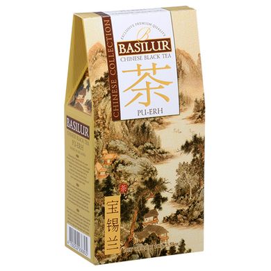 Чай чорний листовий Basilur Китайська колекція Пу-ер картон 100г