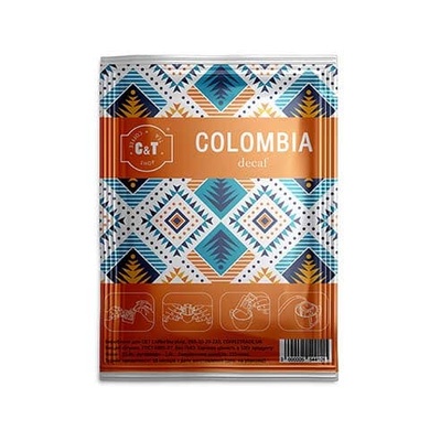 Кава мелена C&T Colombia Dekaf в дріп-пакеті (7шт*10г)